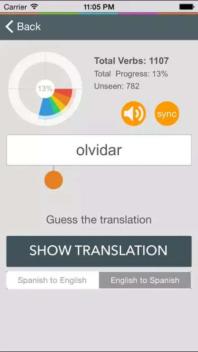 Captures d'écran de Spanish Verb Coach - Learn Subject Pronouns and Practice Verb Conjugations