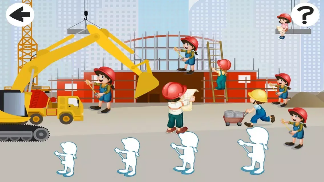 A Sizing Game; Learn and Play for Children on a Construction Site应用截图