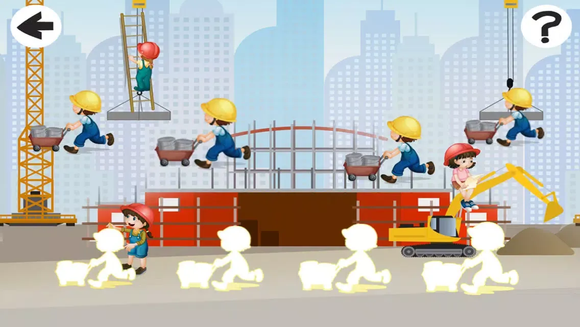 A Sizing Game; Learn and Play for Children on a Construction Site应用截图