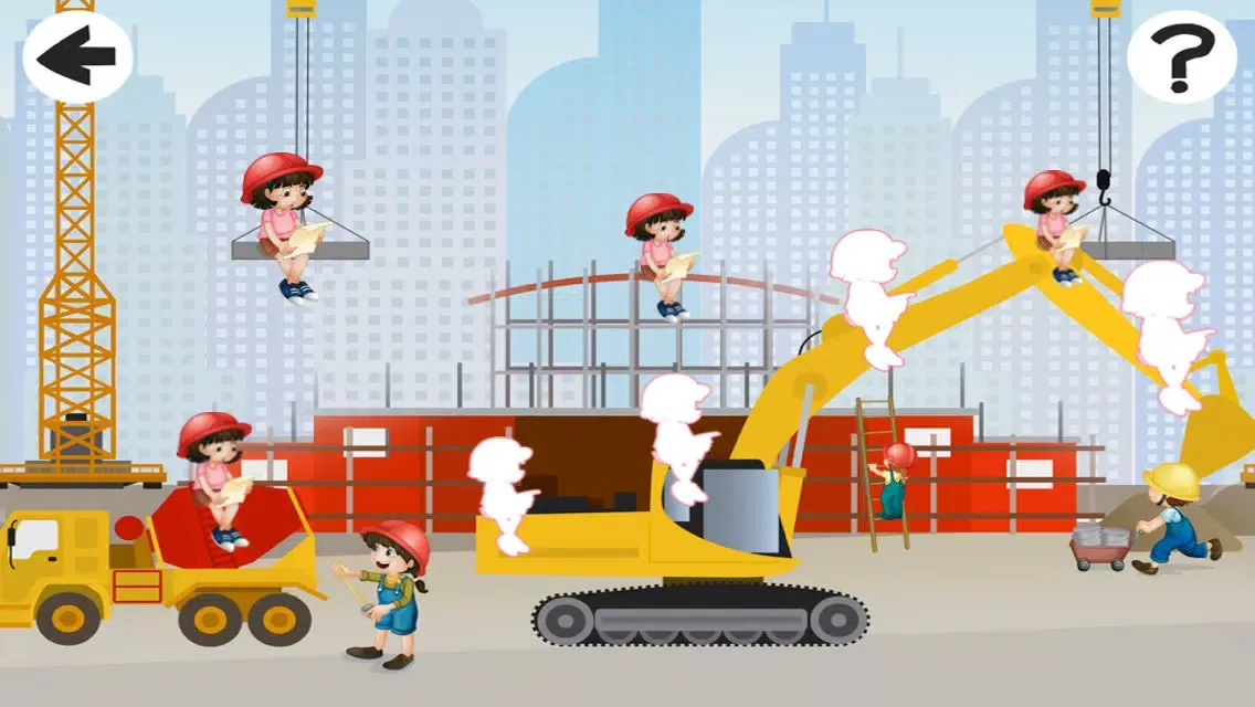 A Sizing Game; Learn and Play for Children on a Construction Site应用截图