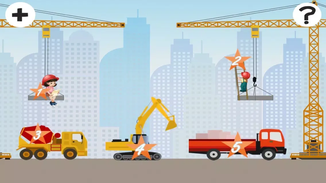 A Construction Site Shadow Game: Learn and Play for Children Screenshots