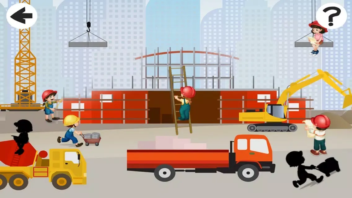 A Construction Site Shadow Game: Learn and Play for Children Screenshots