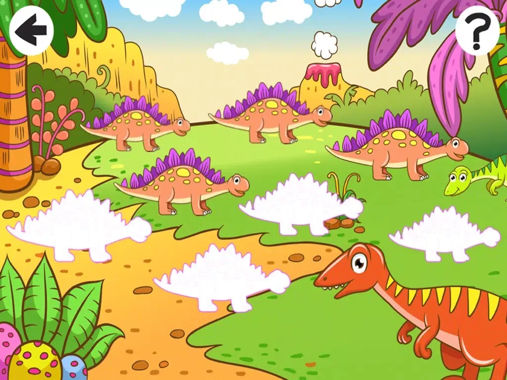 A Prehistoric Times Sort by Size Game for Kids with Dinosaurs iPad  스크린샷