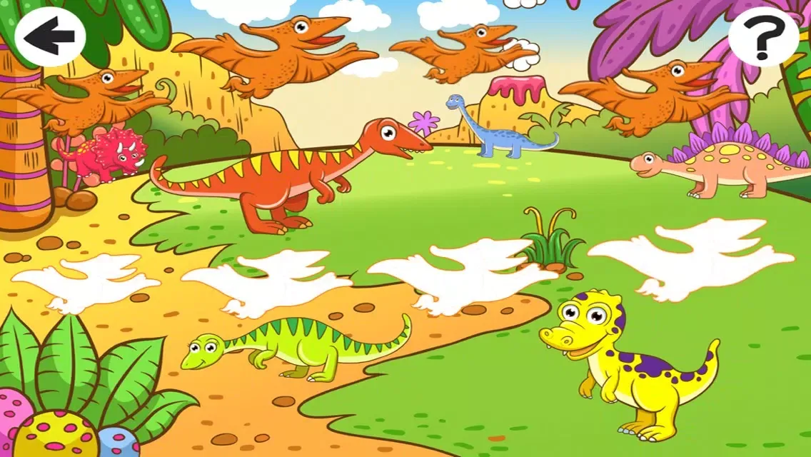 A Prehistoric Times Sort by Size Game for Kids with Dinosaurs 스크린샷