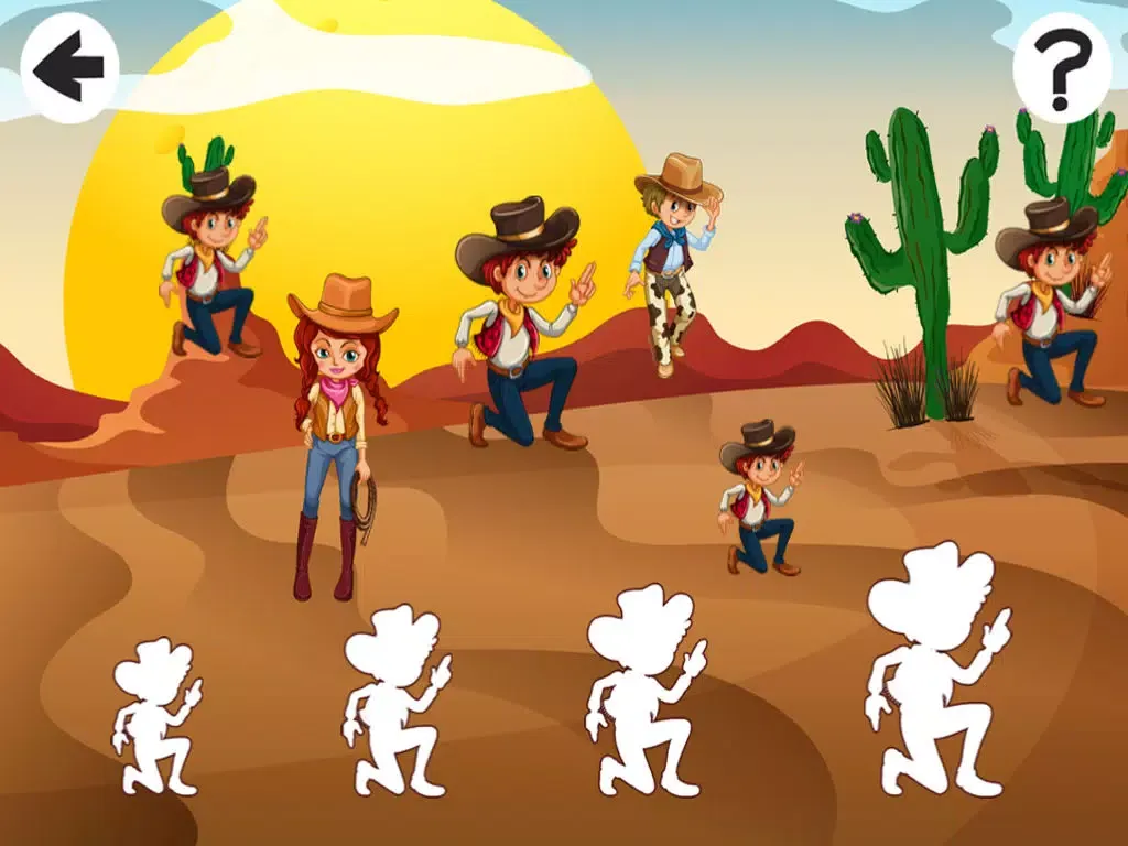 Captures d'écran de A Cowboy’s World: Sizing Game to Learn and Play for Children iPad 