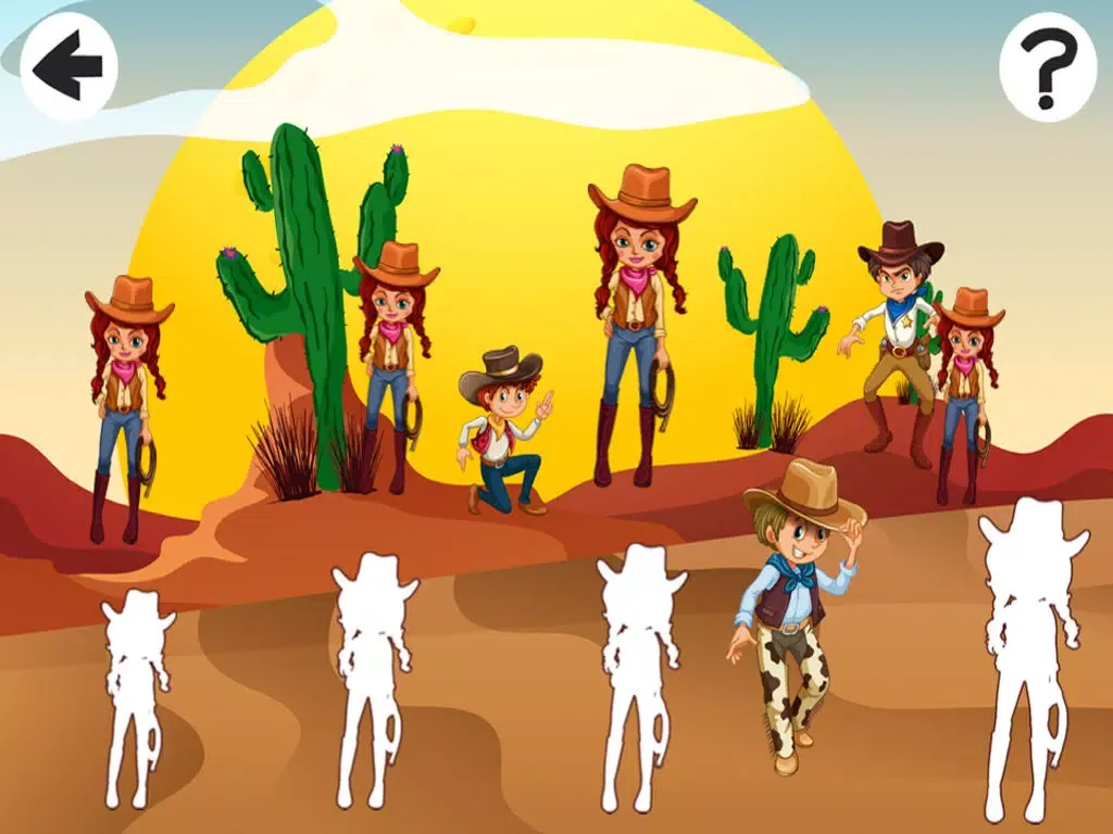 Captures d'écran de A Cowboy’s World: Sizing Game to Learn and Play for Children iPad 