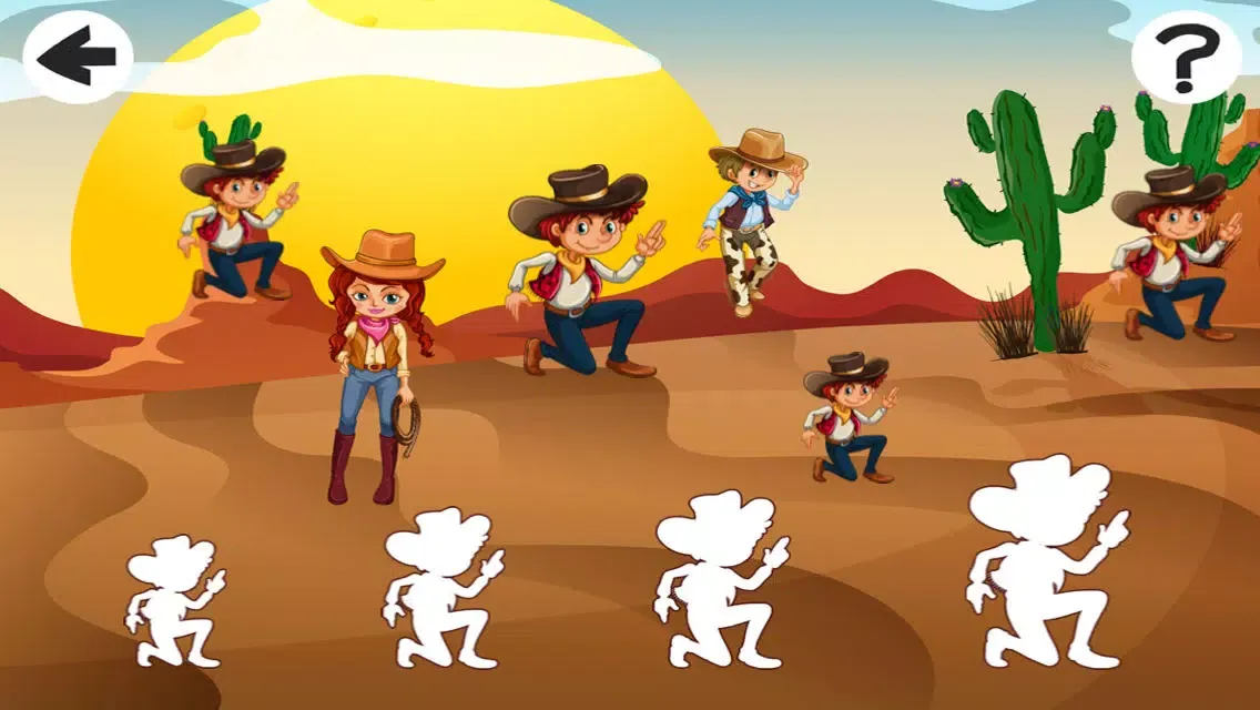 Captures d'écran de A Cowboy’s World: Sizing Game to Learn and Play for Children