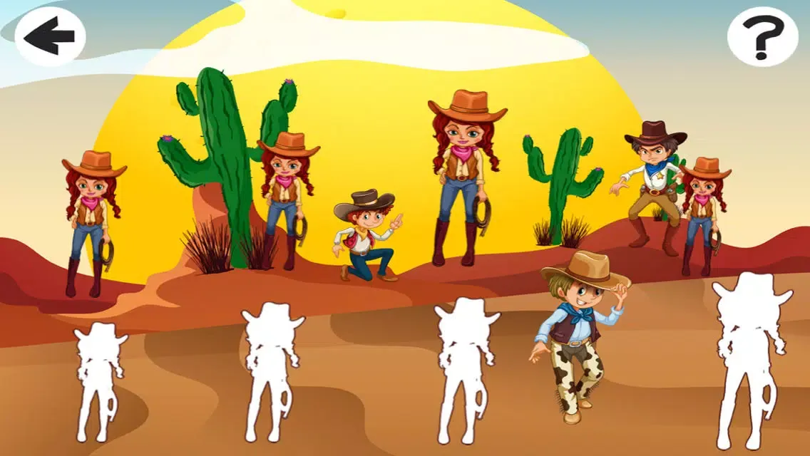 Captures d'écran de A Cowboy’s World: Sizing Game to Learn and Play for Children