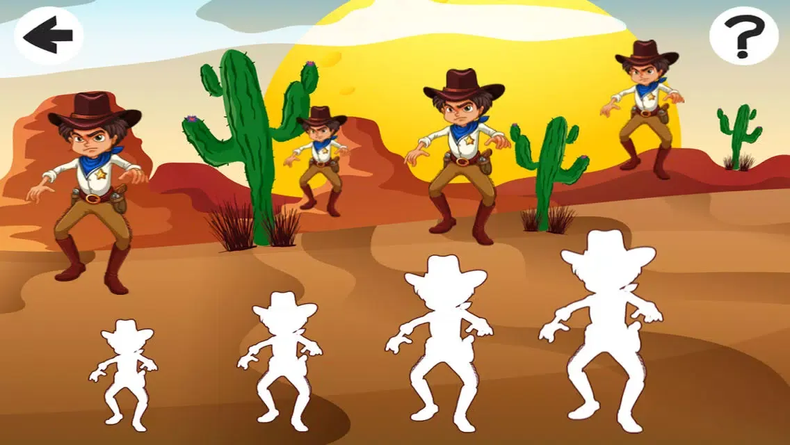 Captures d'écran de A Cowboy’s World: Sizing Game to Learn and Play for Children
