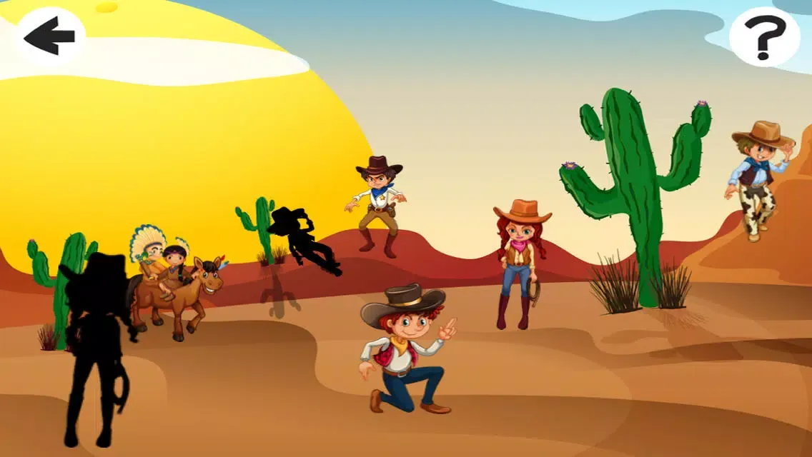 Скриншоты A Cowboys Shadow Game to Learn and Play for Children