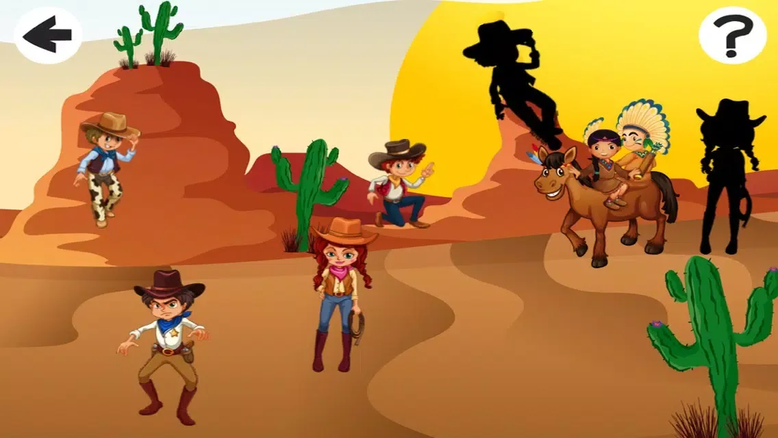 Скриншоты A Cowboys Shadow Game to Learn and Play for Children