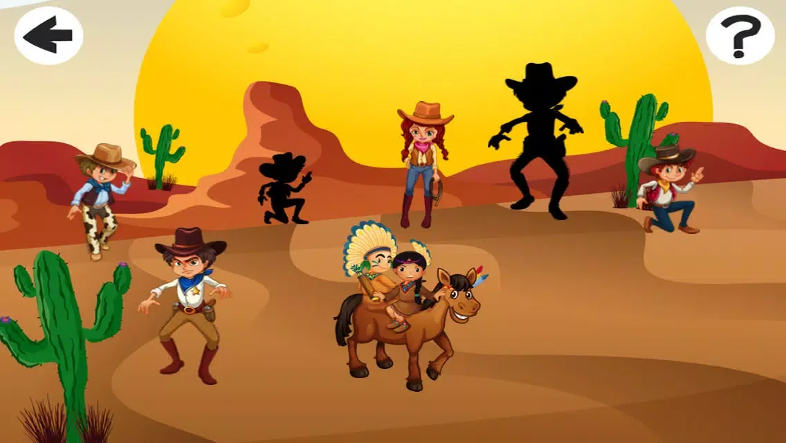 Скриншоты A Cowboys Shadow Game to Learn and Play for Children