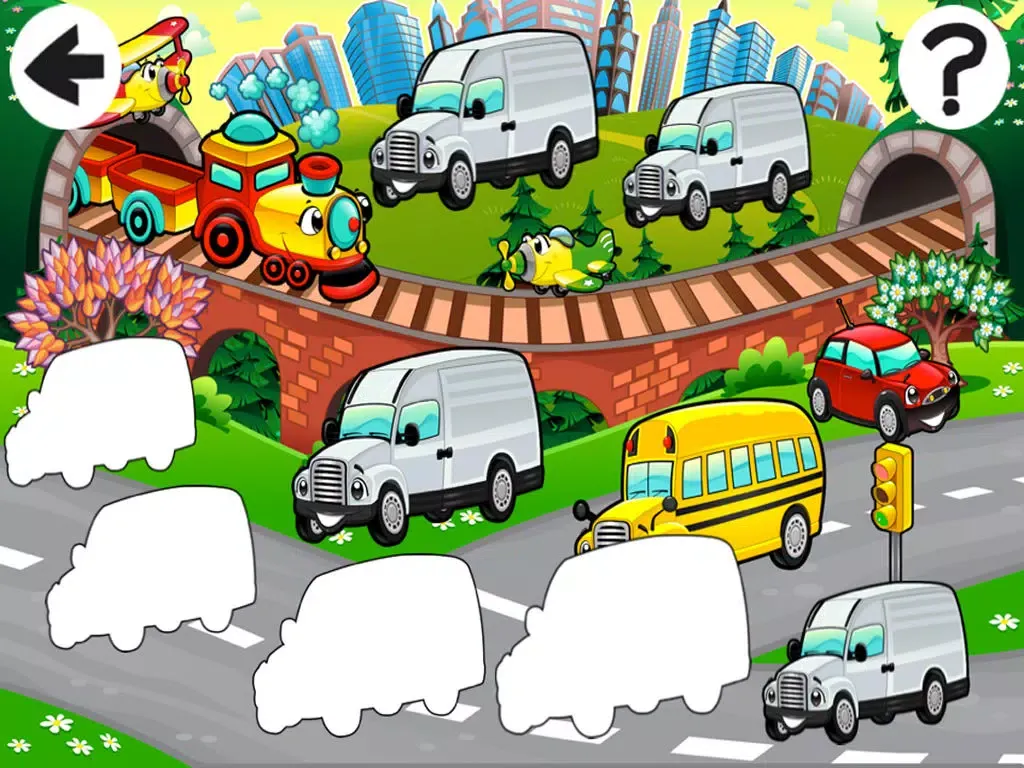 Ảnh chụp màn hình của A Sort By Size Game of Cars and Vehicles for Children iPad 