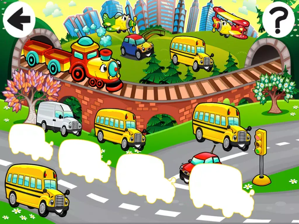 Ảnh chụp màn hình của A Sort By Size Game of Cars and Vehicles for Children iPad 