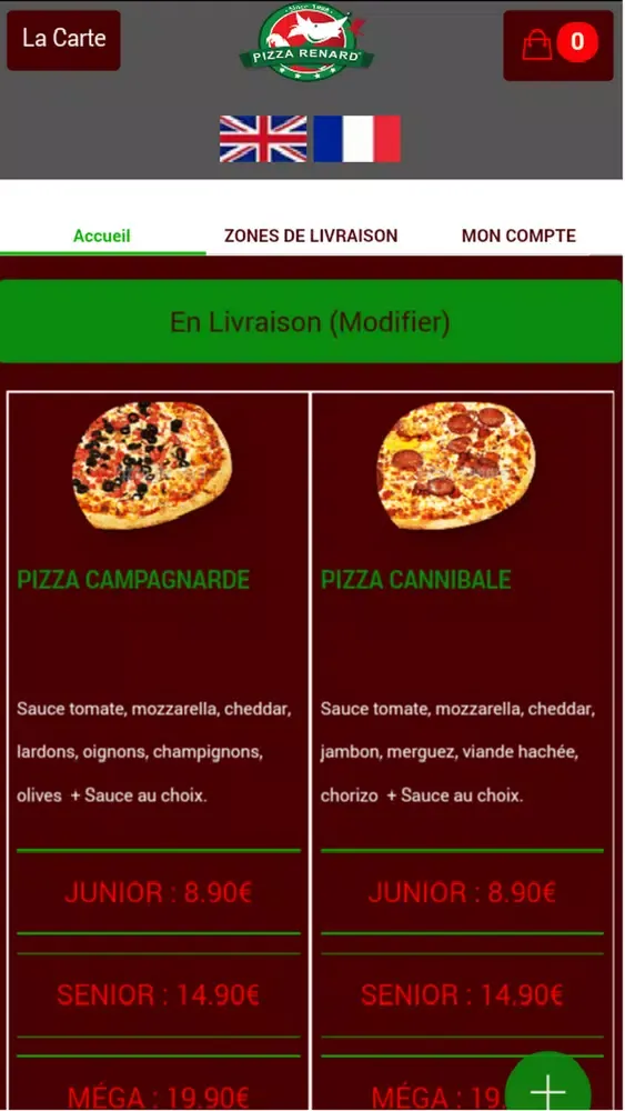 Capturas de tela do Pizza Renard Koenigshoffen