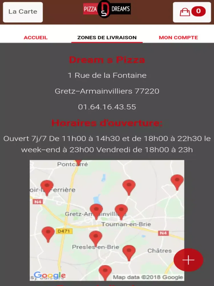 Dreams Pizza Gretz-Armainvilli iPad  스크린샷