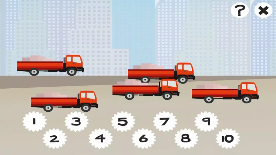 A Builder Counting Game for Children: Learning to count at the construction site Screenshots