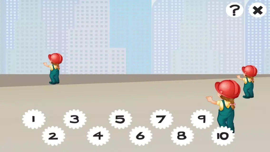 A Builder Counting Game for Children: Learning to count at the construction site Screenshots