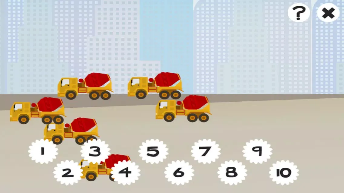 A Builder Counting Game for Children: Learning to count at the construction site Screenshots