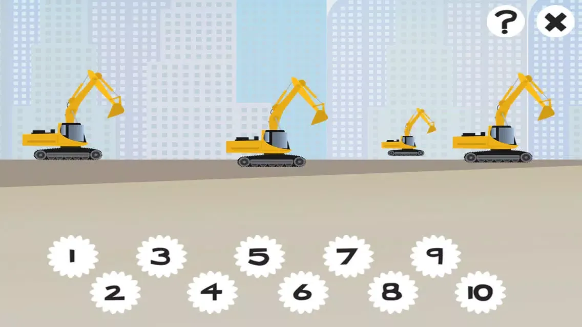 A Builder Counting Game for Children: Learning to count at the construction site Screenshots