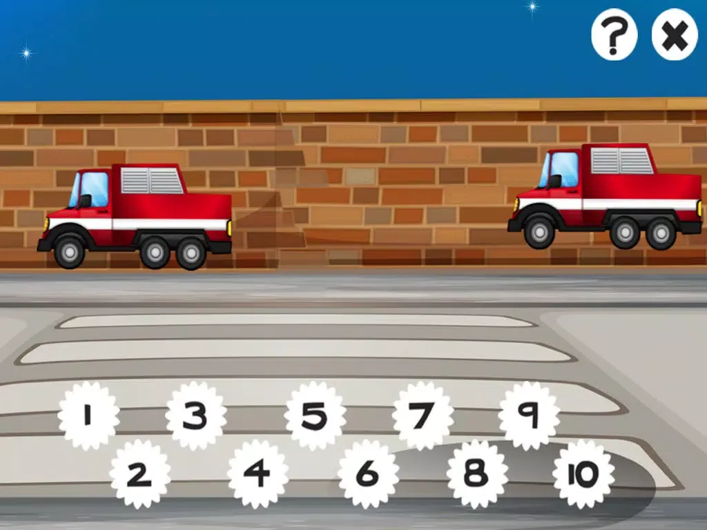 A Firefighter Counting Game for Children: Learning to count with firemen iPad 应用截图