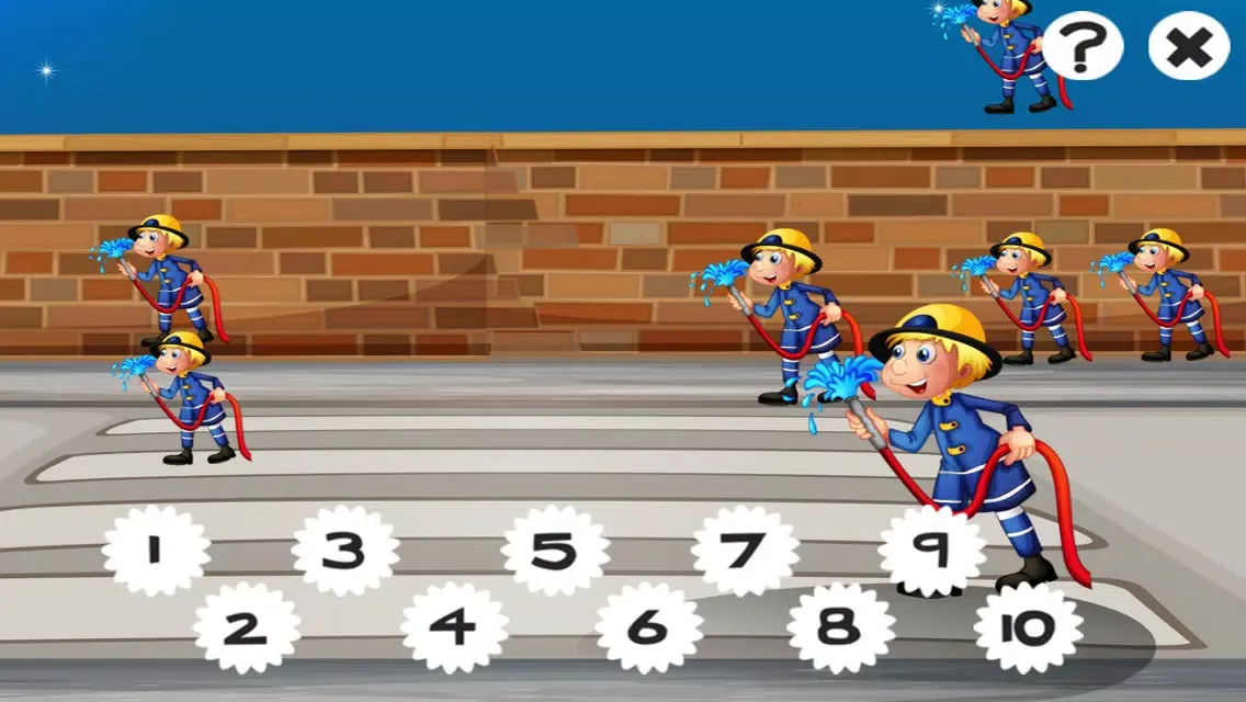 A Firefighter Counting Game for Children: Learning to count with firemen应用截图