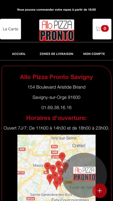 Captures d'écran de Allo Pizza Pronto Savigny