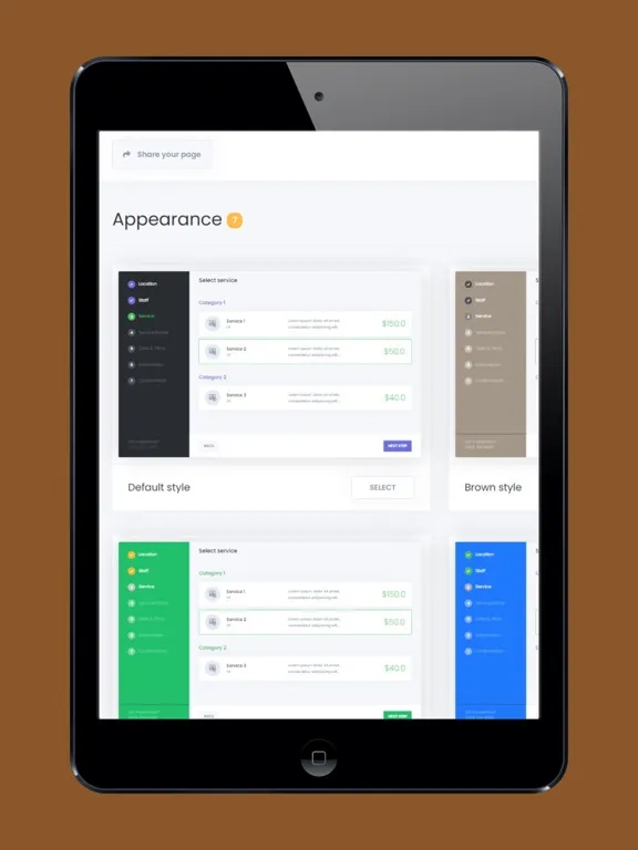 Captures d'écran de Rainbow Booking iPad 