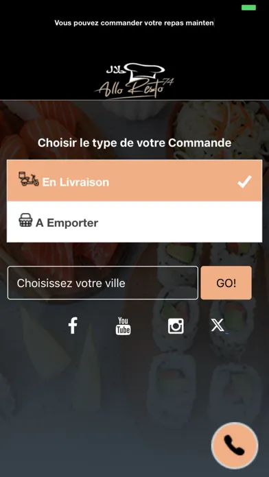 Captures d'écran de Allo Resto 74
