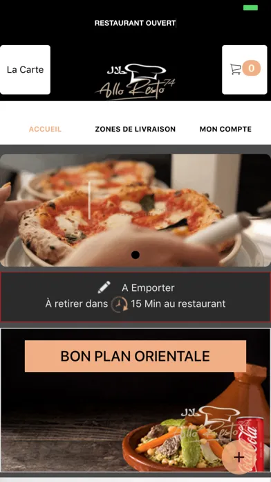 Captures d'écran de Allo Resto 74