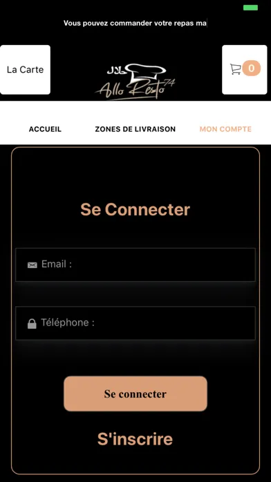 Captures d'écran de Allo Resto 74