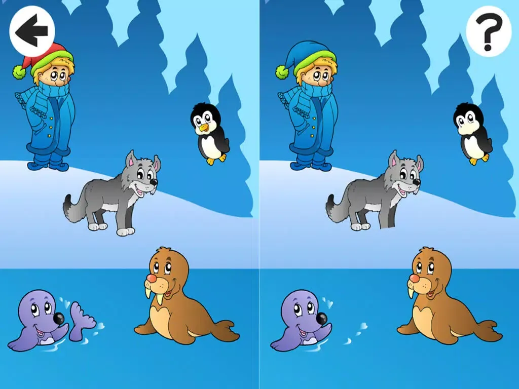A Winter Game for Children: Learn and Play with Animals of the Far North iPad 應用截圖