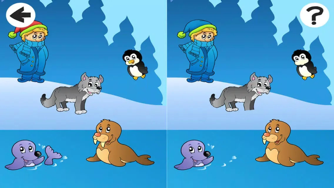 A Winter Game for Children: Learn and Play with Animals of the Far North應用截圖