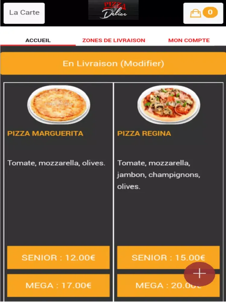Capturas de tela do Pizza delice Rouen iPad 