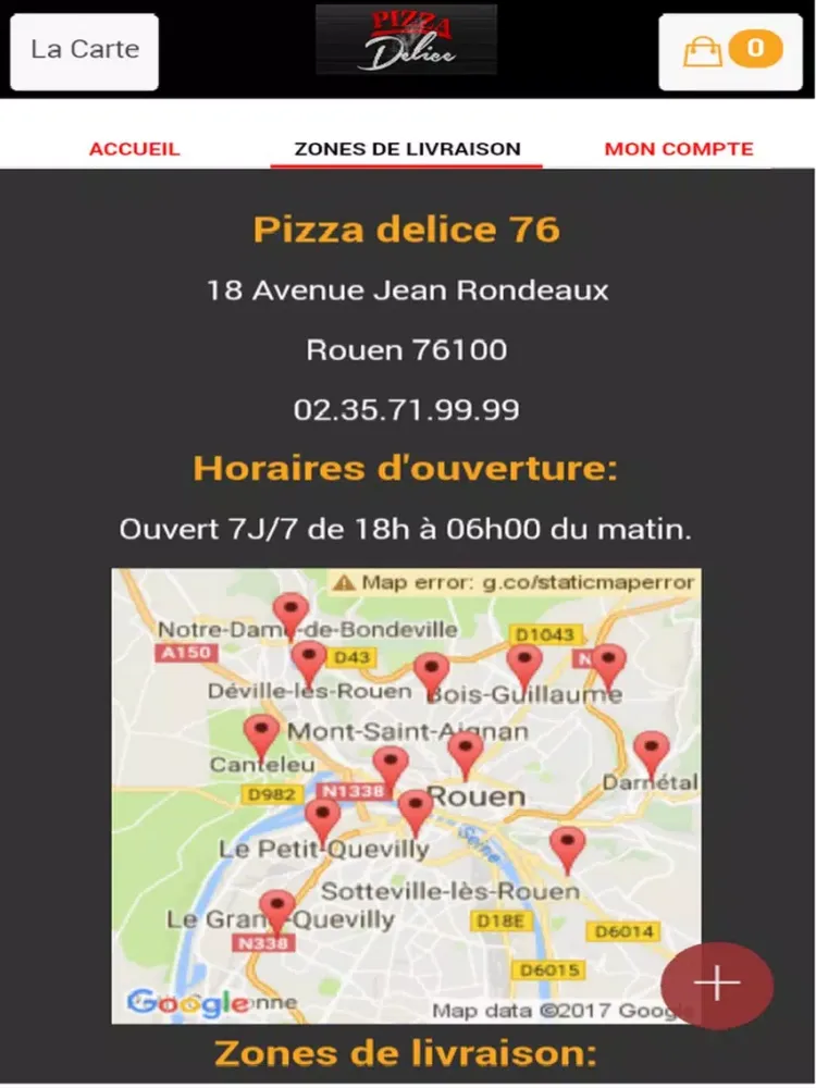 Capturas de tela do Pizza delice Rouen iPad 