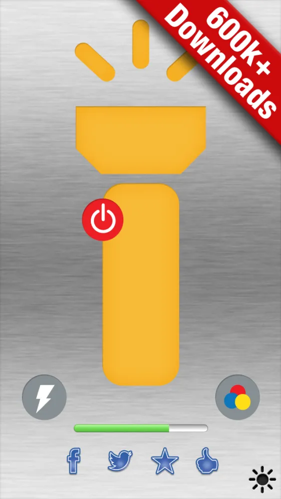 Zrzuty ekranu 1-Click Flashlight: Fast, Simple, and now with Brightness Control