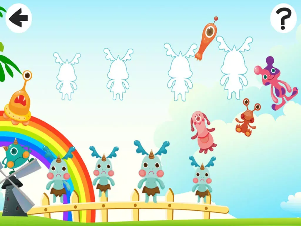 A Fantasy Monsters’ World: Sort By Size Game to Play and Learn for Children iPad  Screenshots