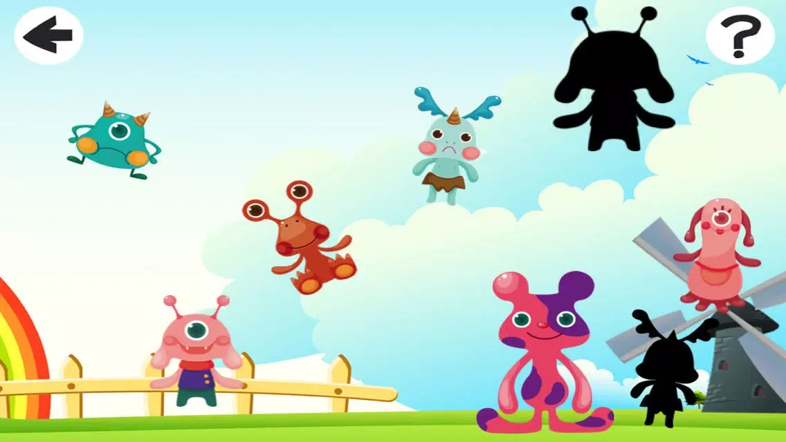 Capturas de tela do A Cute Monsters Shadow Game to Play and Learn for Children