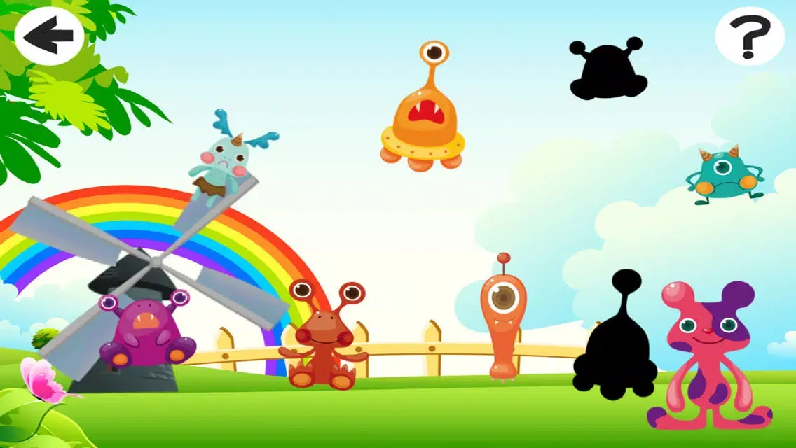 Capturas de tela do A Cute Monsters Shadow Game to Play and Learn for Children