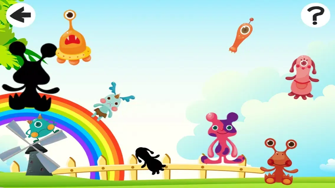 Capturas de tela do A Cute Monsters Shadow Game to Play and Learn for Children