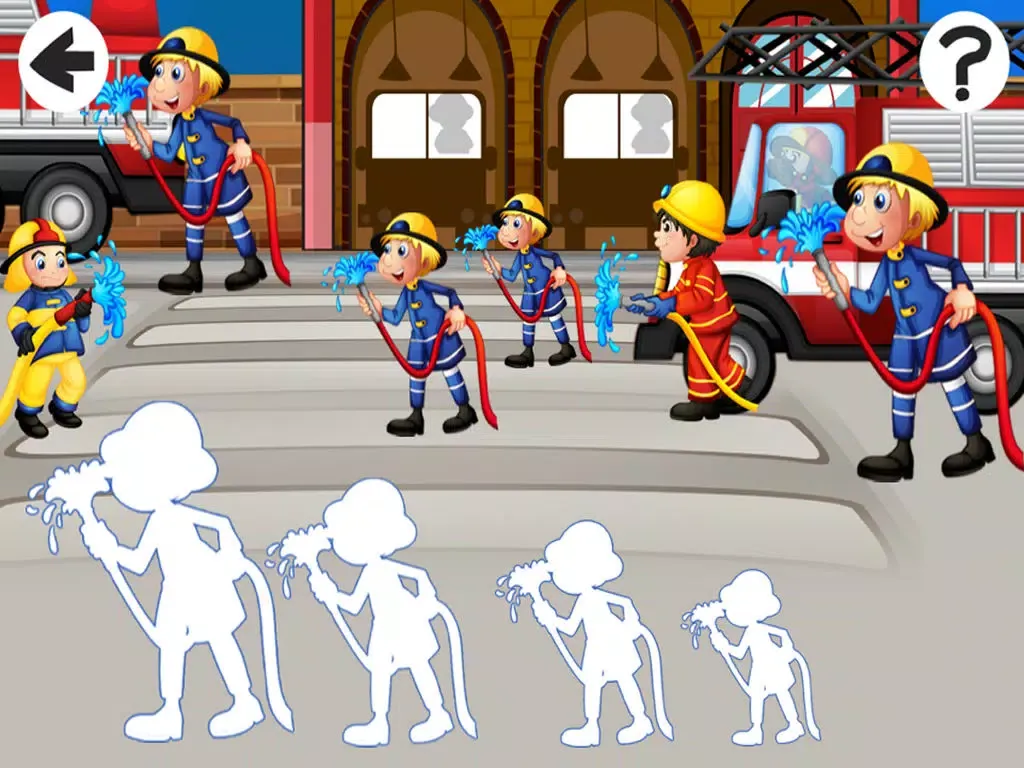 Alert Fire: Sort By Size Game for Children to Learn and Play with Firefighters iPad 应用截图
