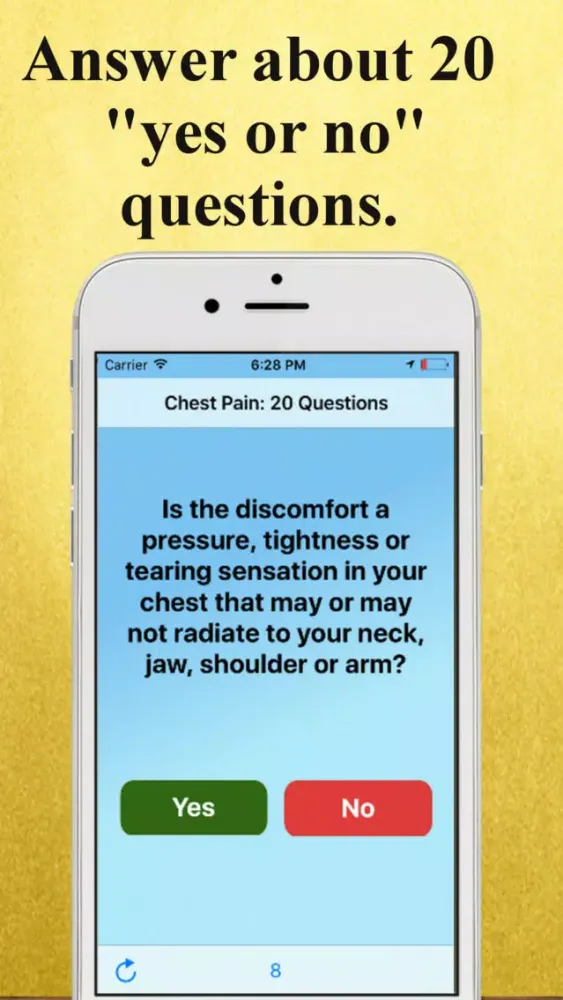Zrzuty ekranu 20 Questions: Chest Pain
