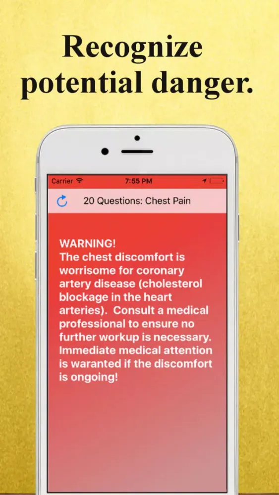 Zrzuty ekranu 20 Questions: Chest Pain