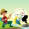 All about Angling: Shadow Game for Children to Learn and Play with Fish