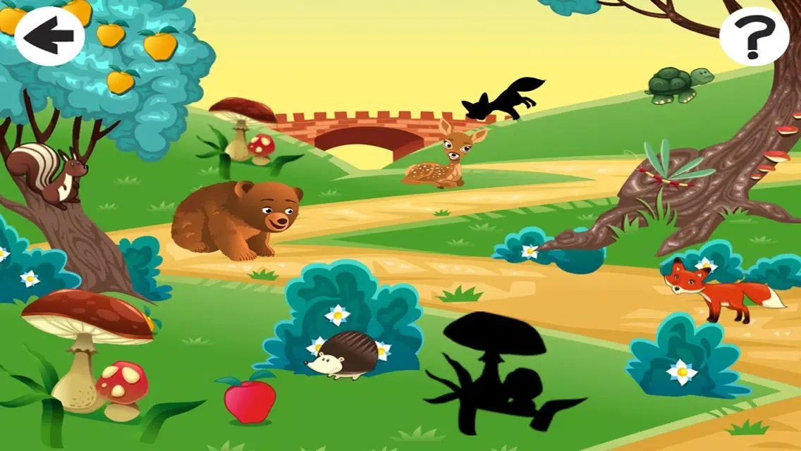 Capturas de tela do Animals of the Forest Shadow Game: Learn and Play for Children