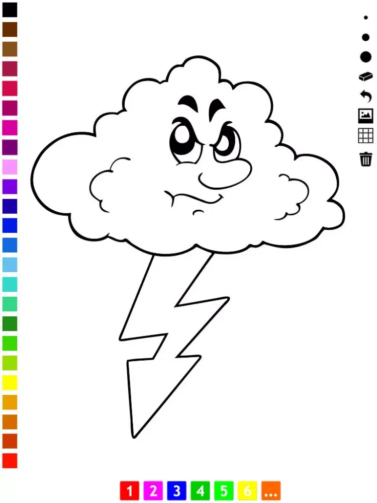A Weather Coloring Book for Children: Learn to color the world iPad  Screenshots
