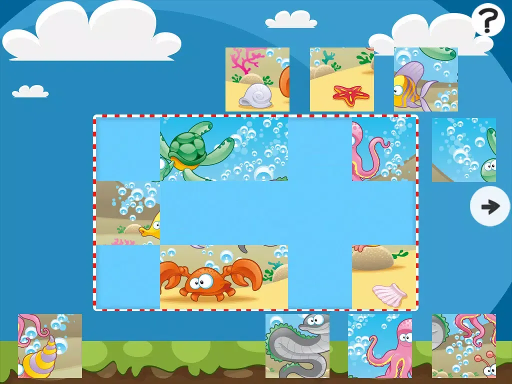 Screenshot di An Ocean Jigsaw Puzzle for Pre-School Children with Animals of the Sea iPad 
