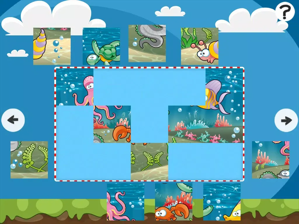 Screenshot di An Ocean Jigsaw Puzzle for Pre-School Children with Animals of the Sea iPad 