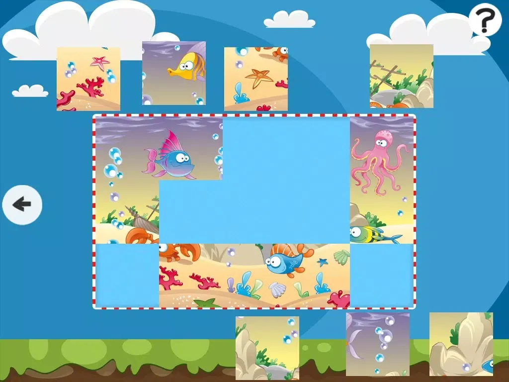 Screenshot di An Ocean Jigsaw Puzzle for Pre-School Children with Animals of the Sea iPad 