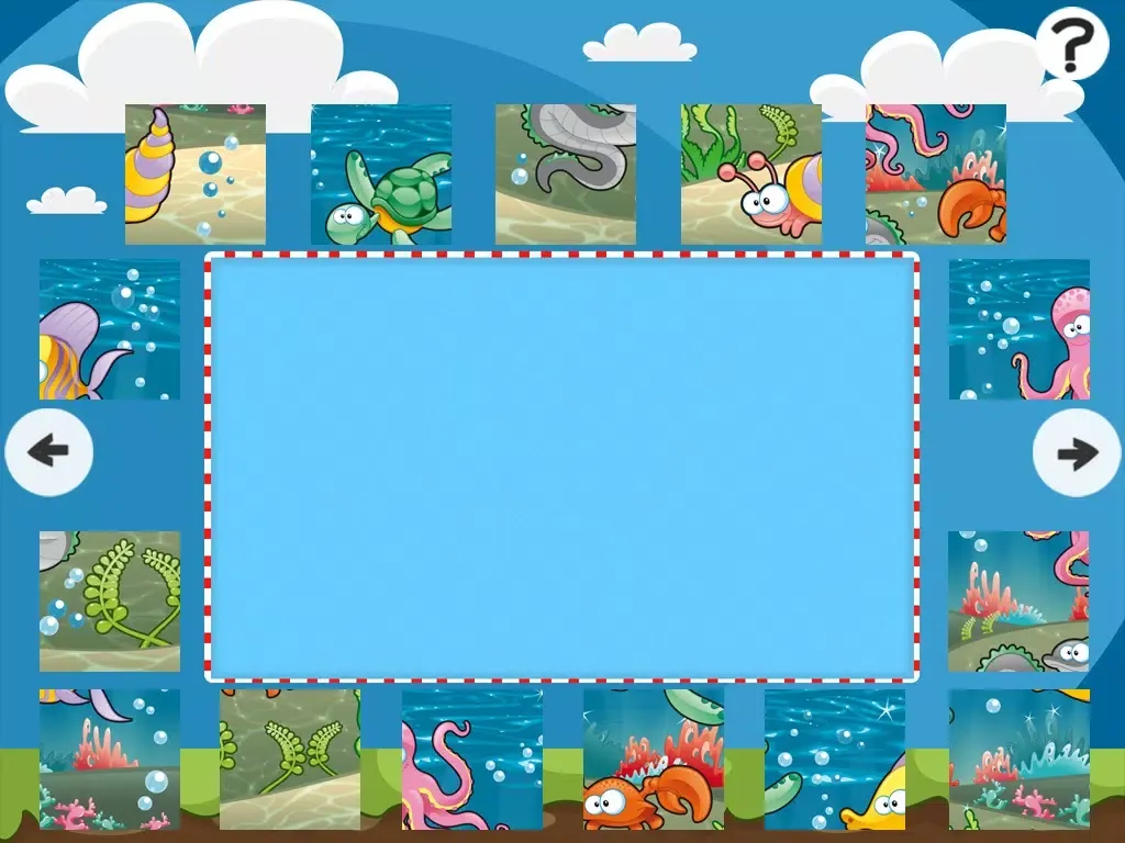 Screenshot di An Ocean Jigsaw Puzzle for Pre-School Children with Animals of the Sea iPad 